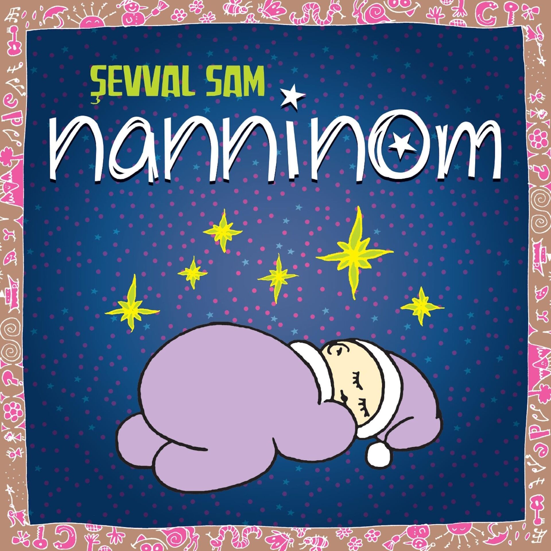 Şevval Sam  Nanninom Solid Mor Renkli + Boyama Kartları - Plak