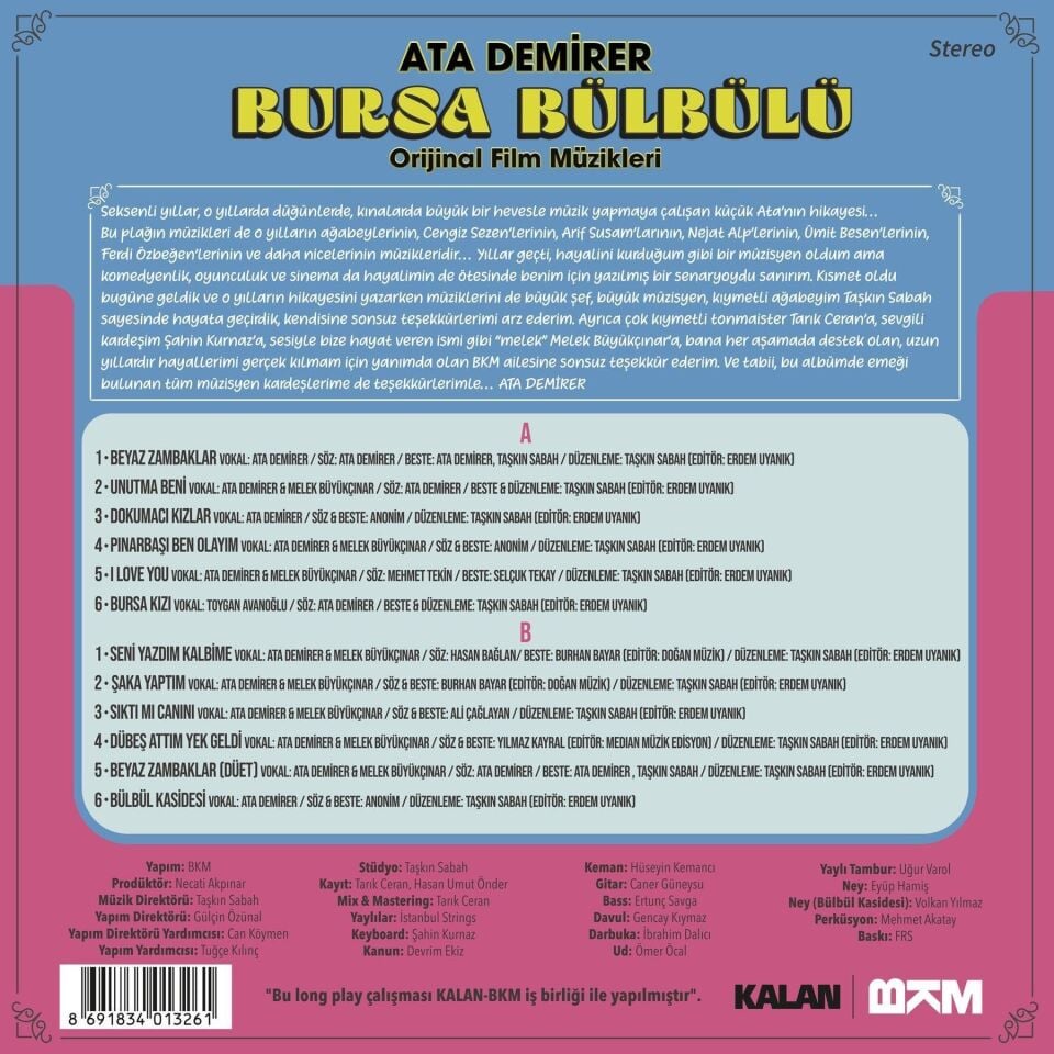 Ata Demirer Bursa Bülbülü Orijinal Film Müzikleri - Plak