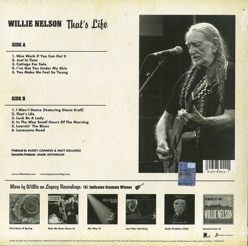 Willie Nelson That's Life - Plak