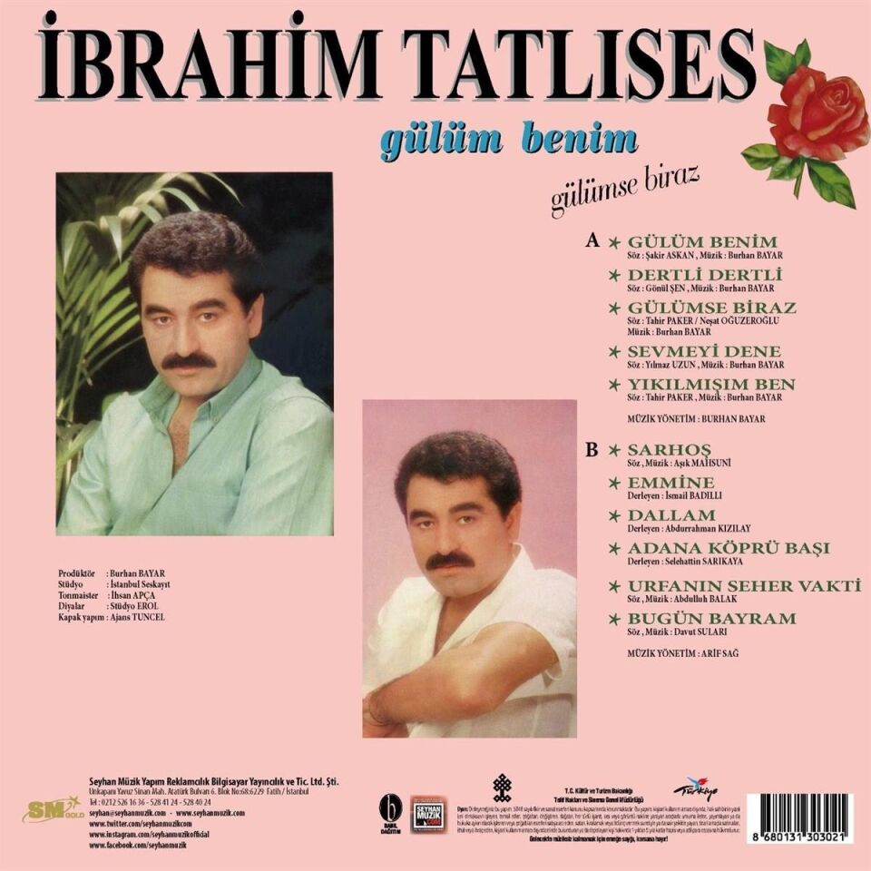 İbrahim Tatlıses Gülüm Benim Gülümse Biraz - Plak