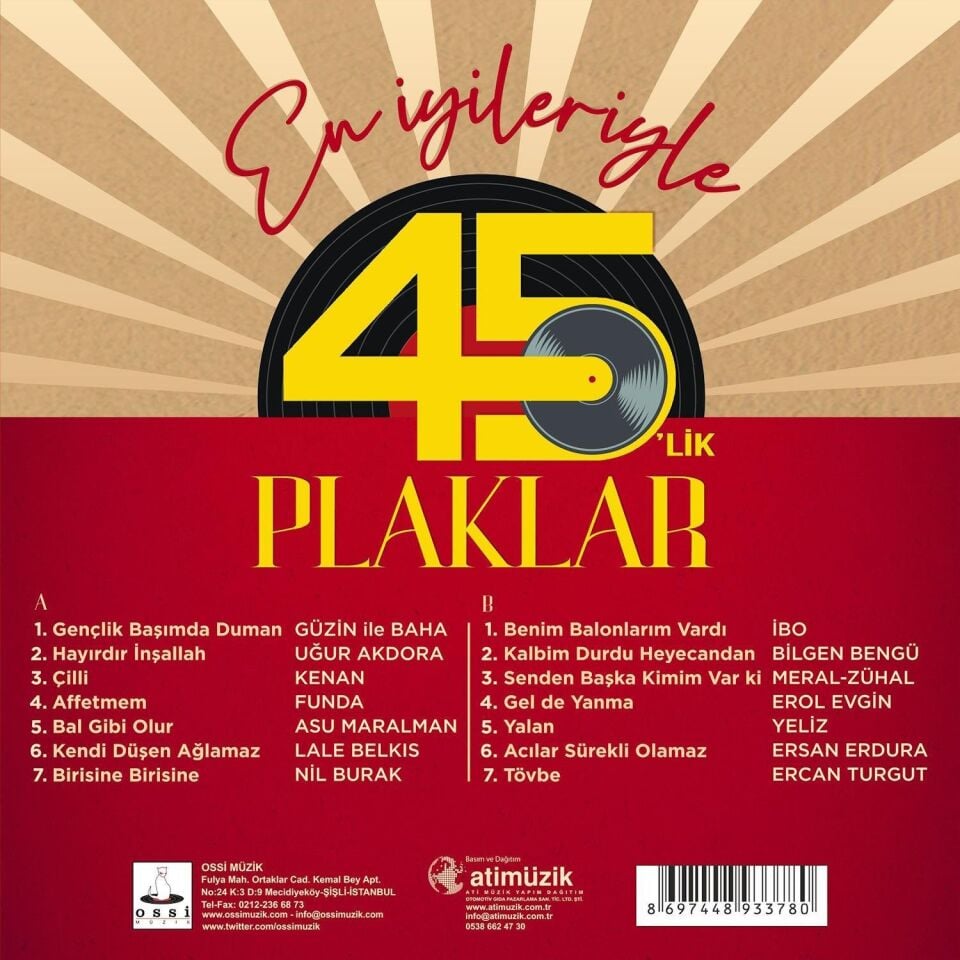 En İyileriyle 45'lik Plaklar Karışık Sanatçılar - Plak