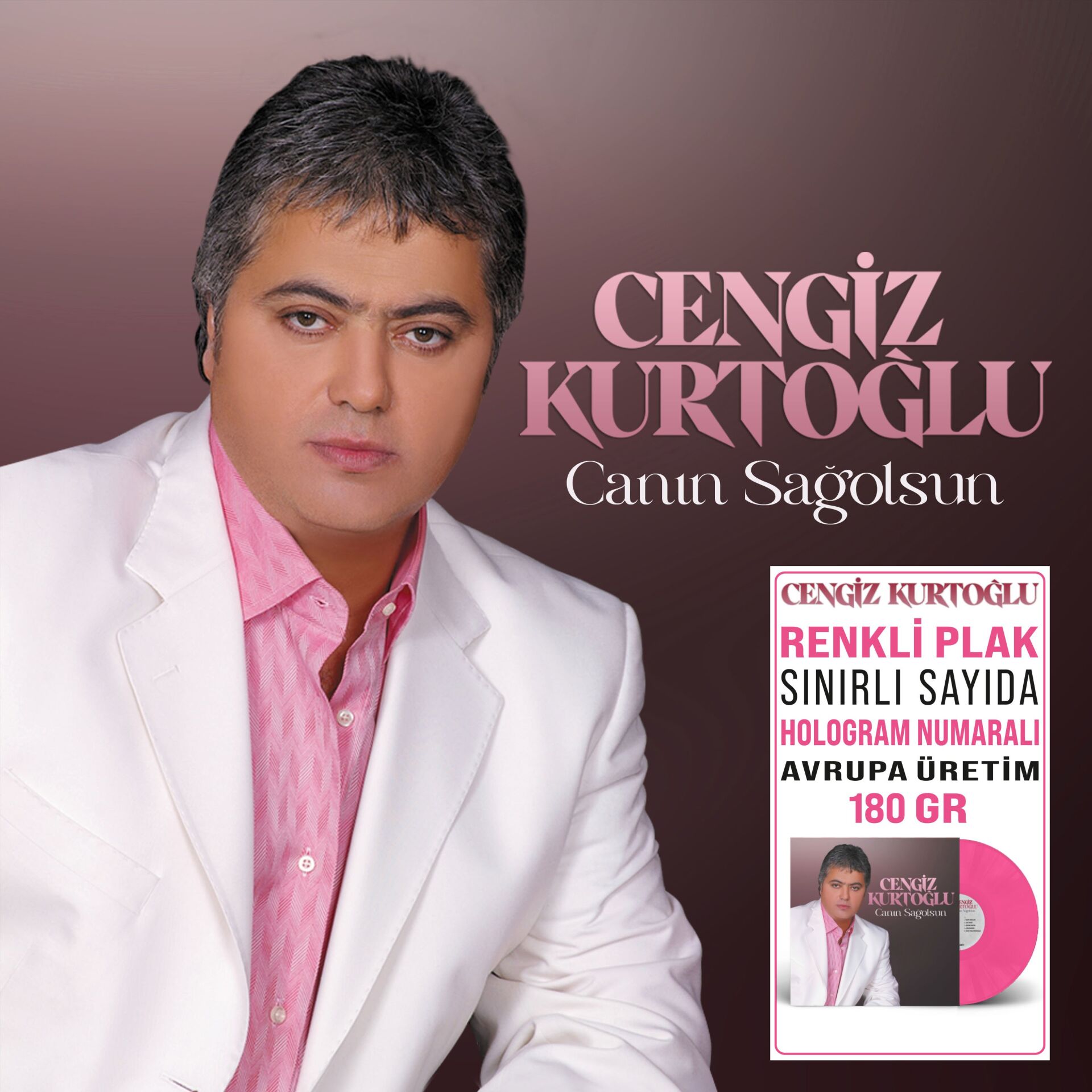 Cengiz Kurtoğlu Canın Sağolsun - Renkli Limitli Baskı Plak