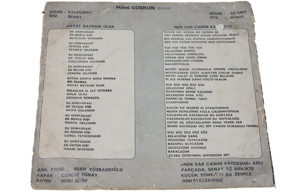 Şenay Hayat Bayram Olsa / Nen Var Canım Kardeşim - Plak