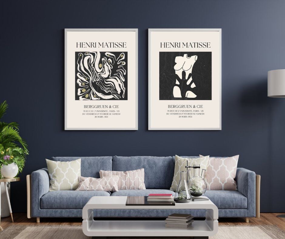 Henri Matisse Duvar Tablosu Çerçeveli 2'lü Set