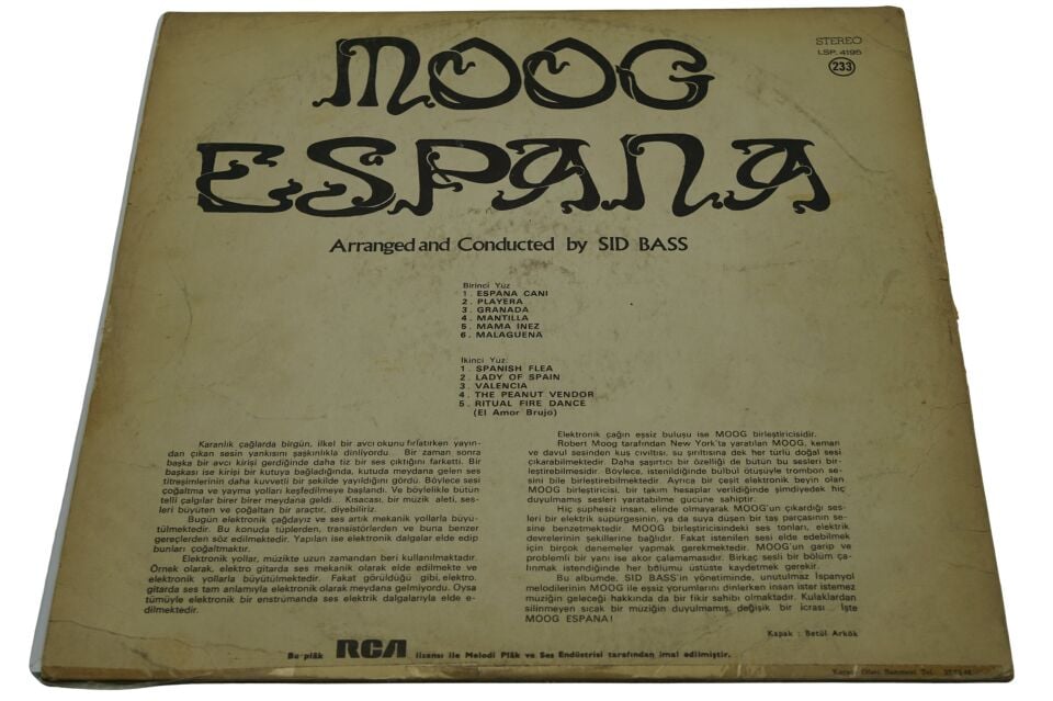 Sid Bass Moog España - Plak