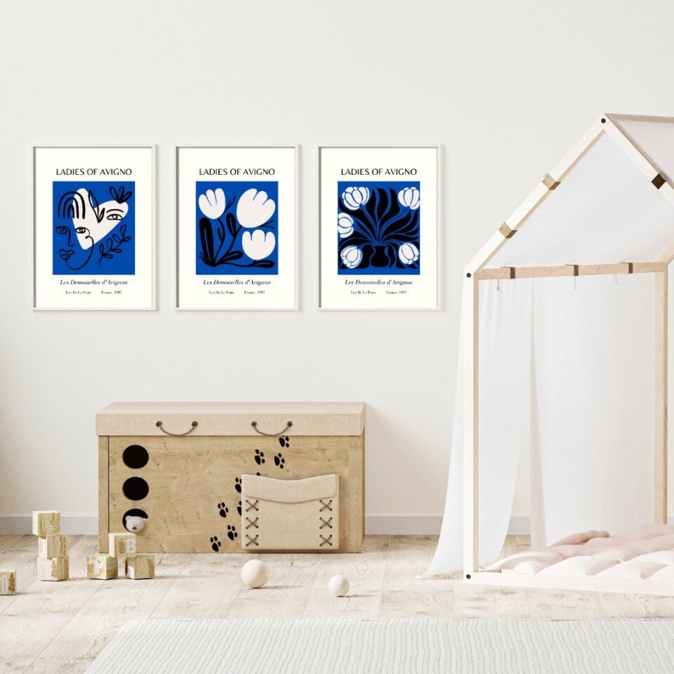 Picasso Duvar Tablosu Çerçeveli 3'lü Set