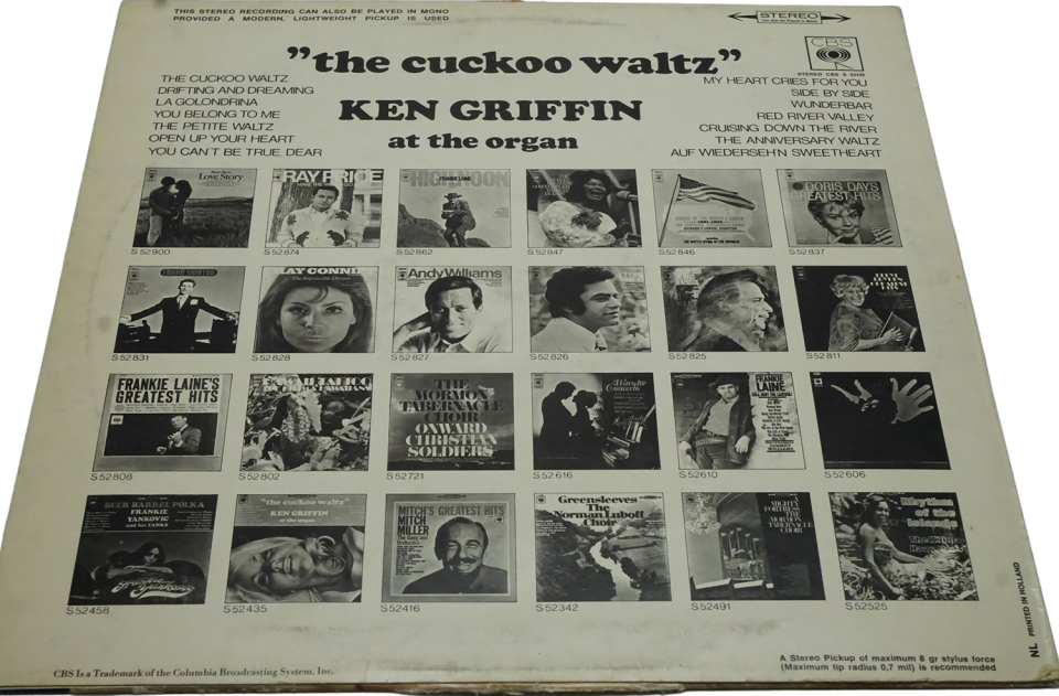 Ken Griffin The Cuckoo Waltz (Ken Griffin At The Organ) - Plak