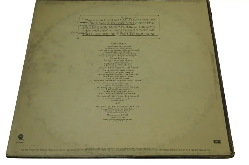 Helen Reddy I Am Woman - Plak