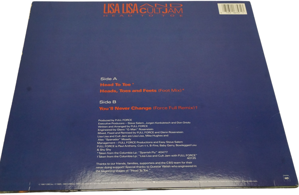 Lisa Lisa And Cult Jam – Head To Toe