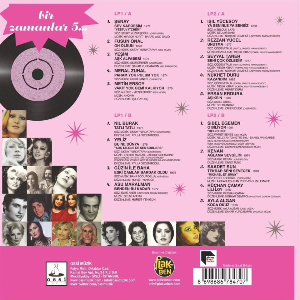 Karışık Sanatçılar Bir Zamanlar 5 - Plak