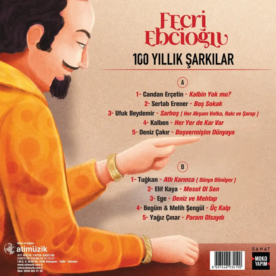 Fecri Ebcioğlu 100 Yıllık Şarkılar Çeşitli Sanatçılar - Plak