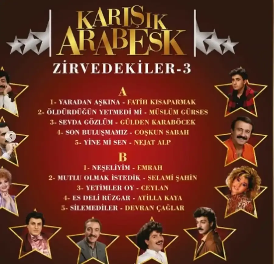 Karışık Arabesk Zirvedekiler 3 - Plak
