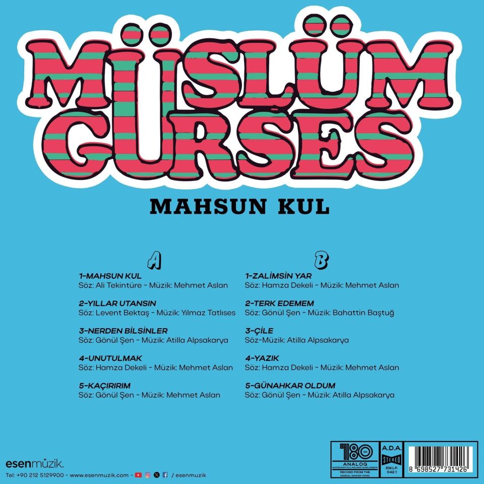 Müslüm Gürses Mahsun Kul - Plak