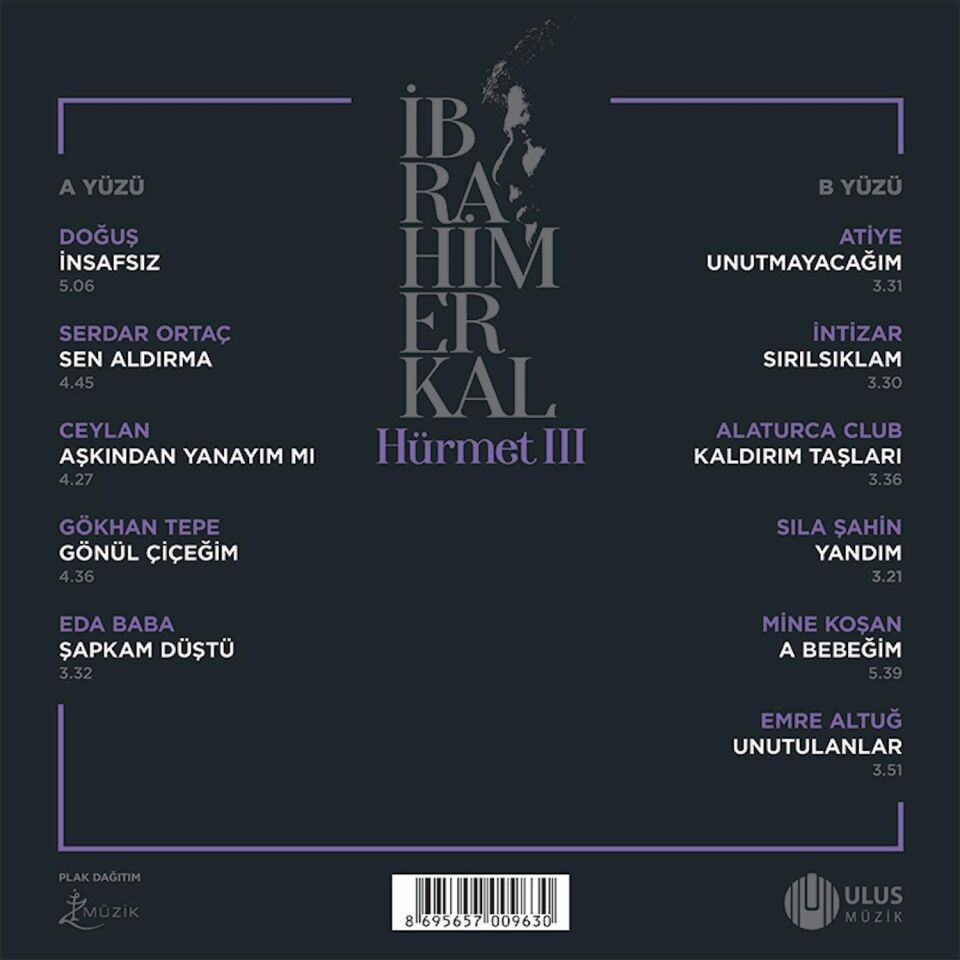 İbrahim Erkal Hürmet 3 - (Özel Solid Mor Plak)