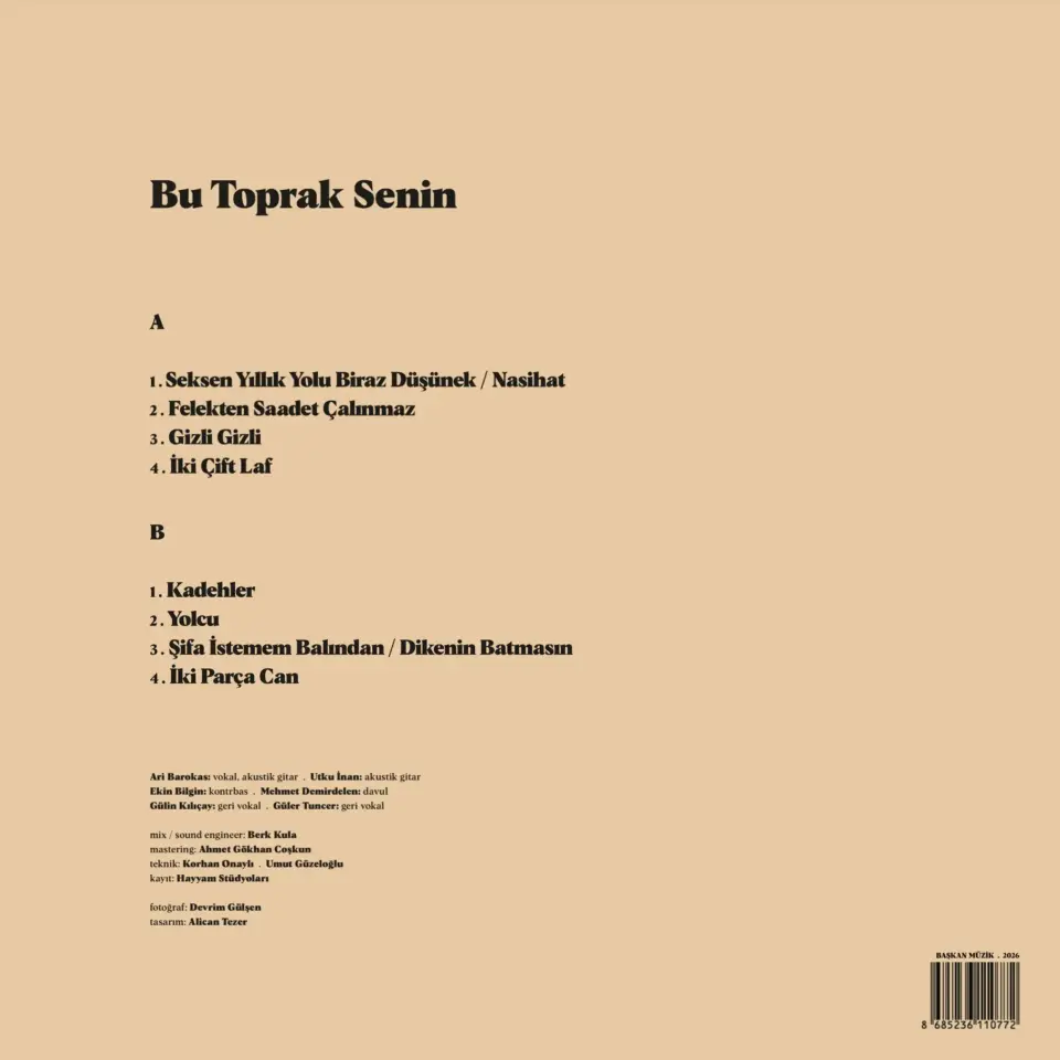 Ari Barokas Bu Toprak Senin - Plak