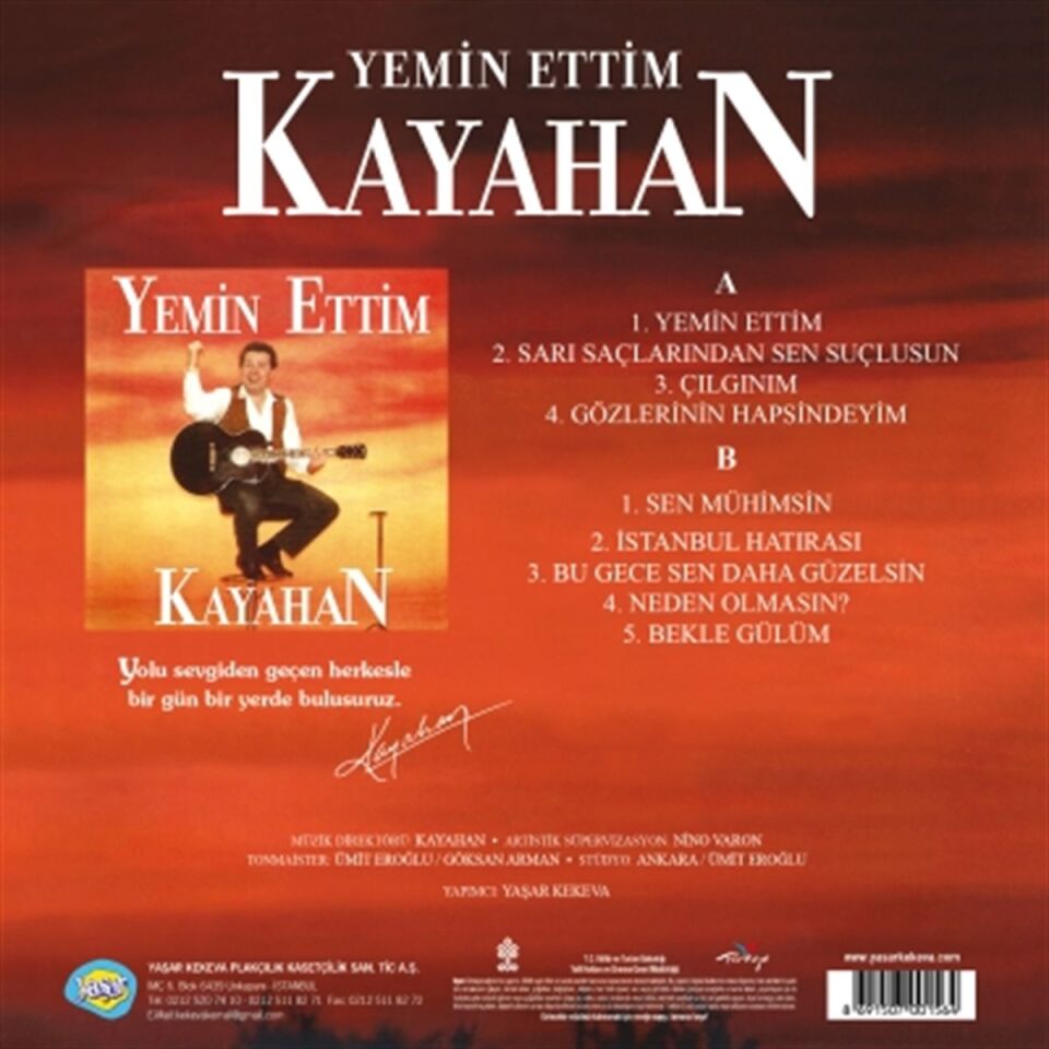Kayahan Yemin Ettim - Plak