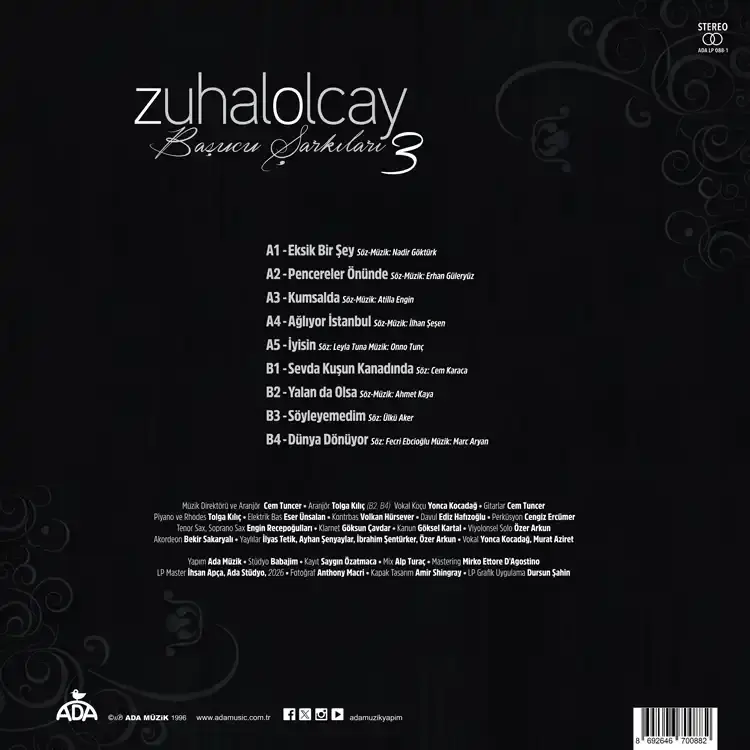 Zuhal Olcay Başucu Şarkıları 3 - Plak