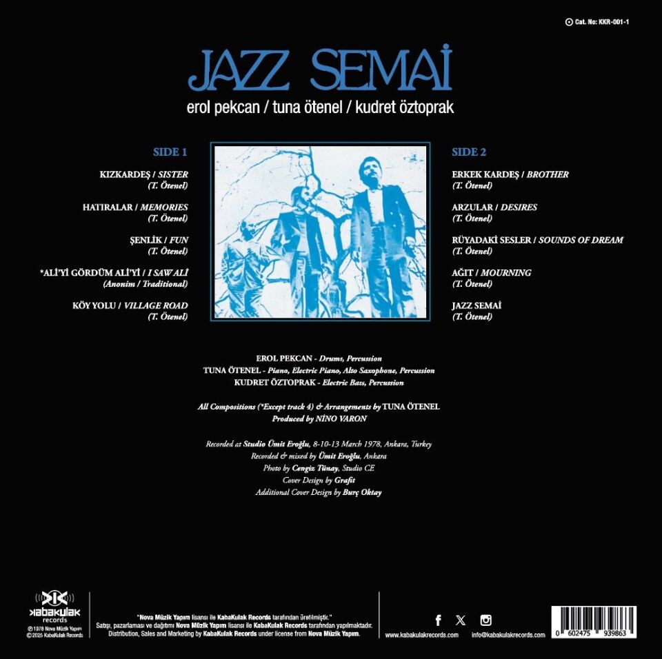 Erol Pekcan, Kudret Öztoprak, Tuna Ötenel Jazz Semai - Plak