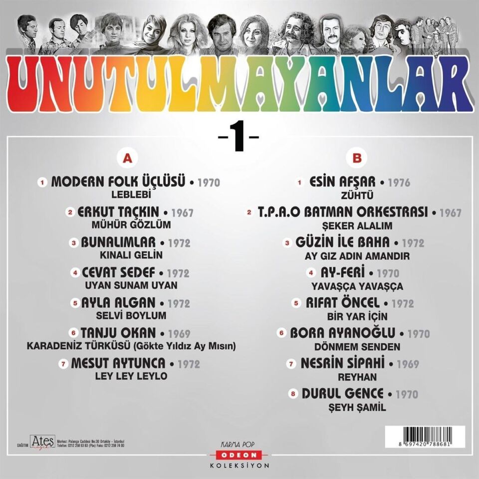 Karışık Sanatçılar Unutulmayanlar 1 - Plak