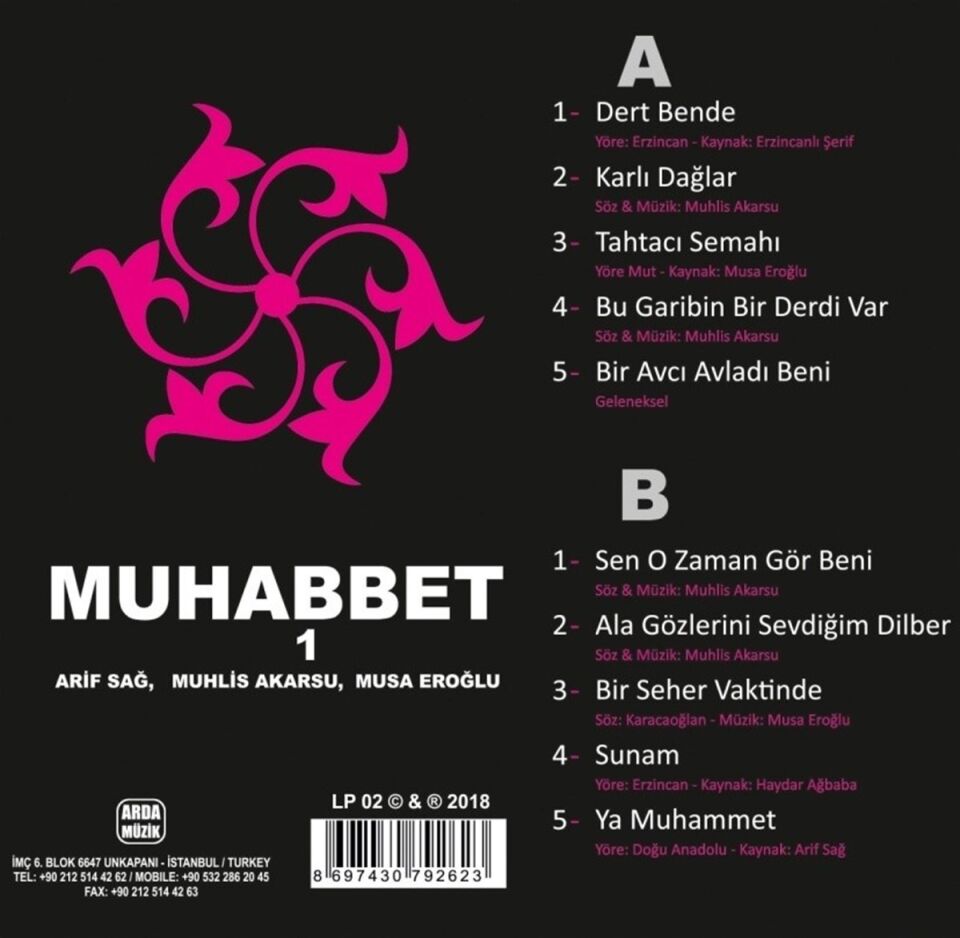 Muhabbet 1 Muhlis Akarsu Musa Eroğlu  Arif Sağ - Plak