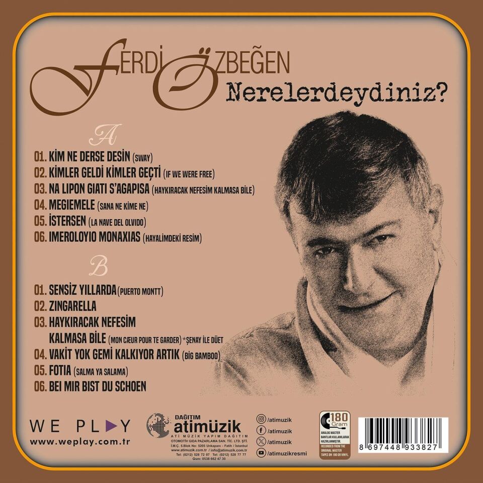 Ferdi Özbeğen Nerelerdeydiniz? - Plak