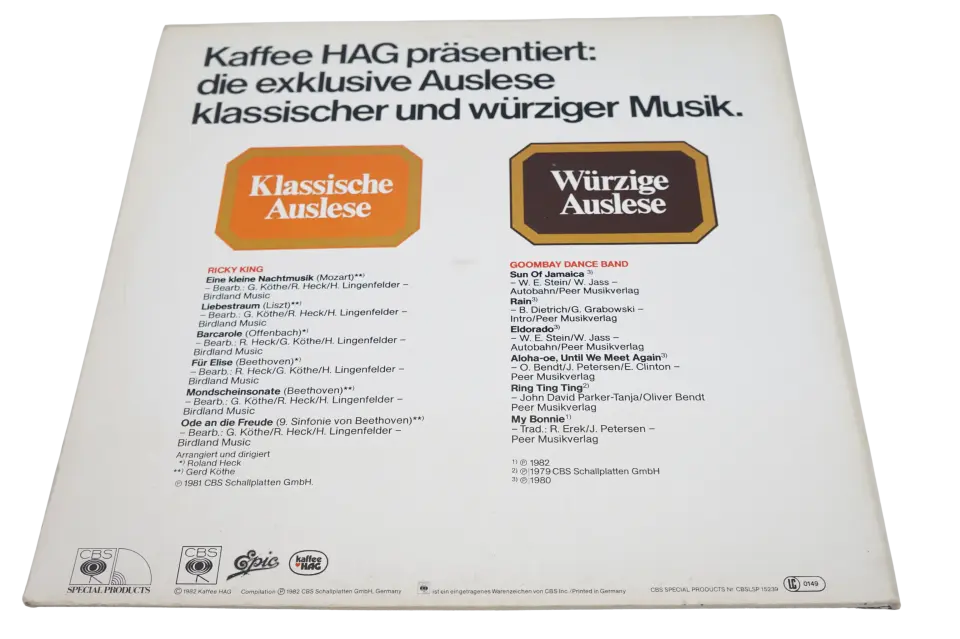 Kaffee HAG Präsentiert: Die Exklusive Auslese Klassischer Und Würziger Musik - Plak