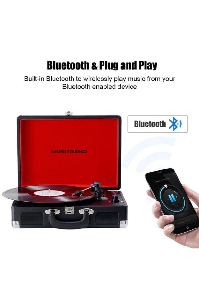 MT316UB Retro Pikap - Şarj / Bluetooth / USB Giriş - 33, 45, 78 Devir