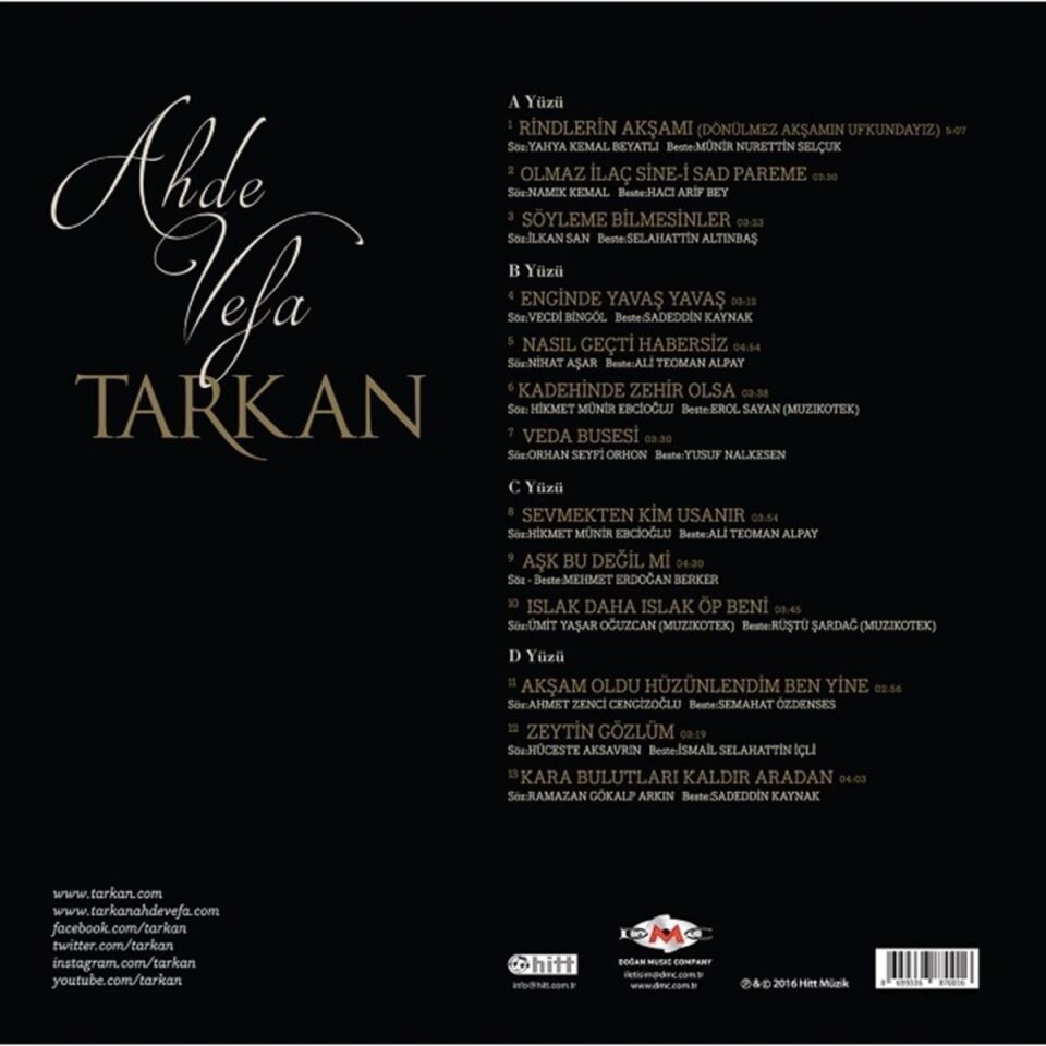 Tarkan Ahde Veda - 2 Plak