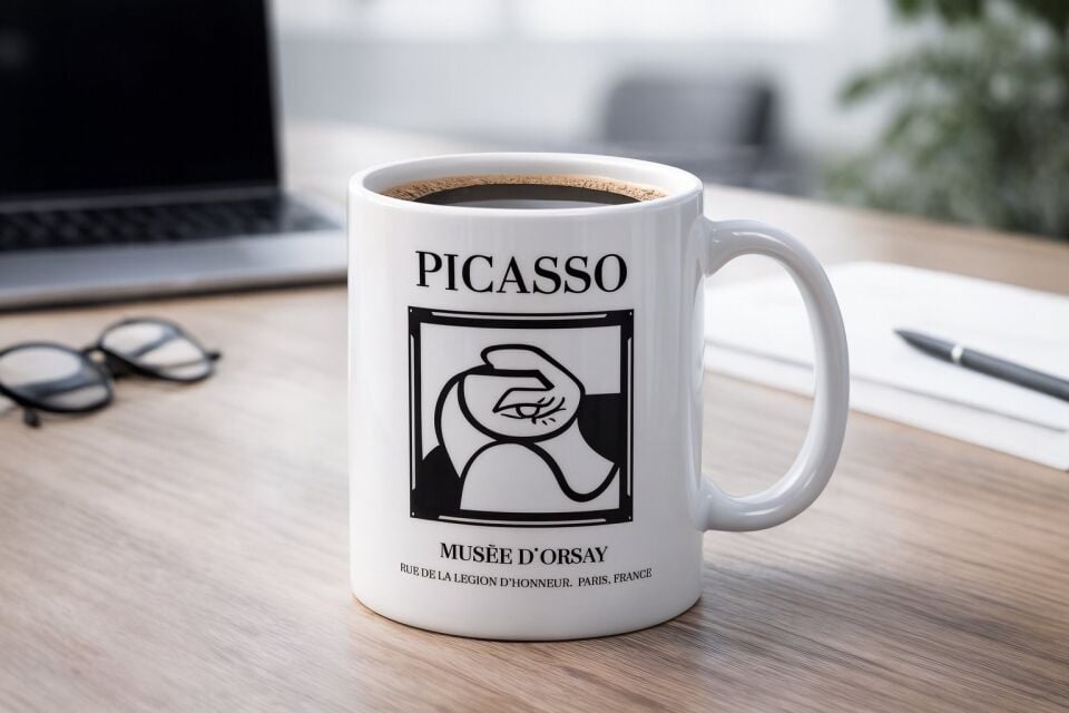 Picasso Tasarım Seramik Kupa