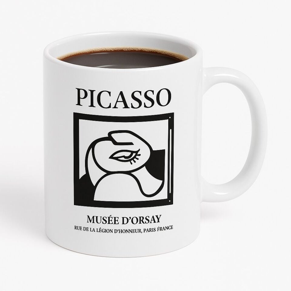 Picasso Tasarım Seramik Kupa