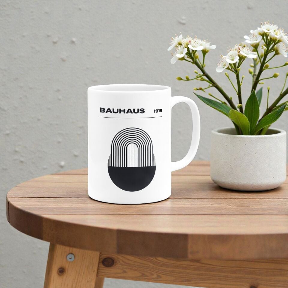 Bauhaus Esintisi Seramik Kupa