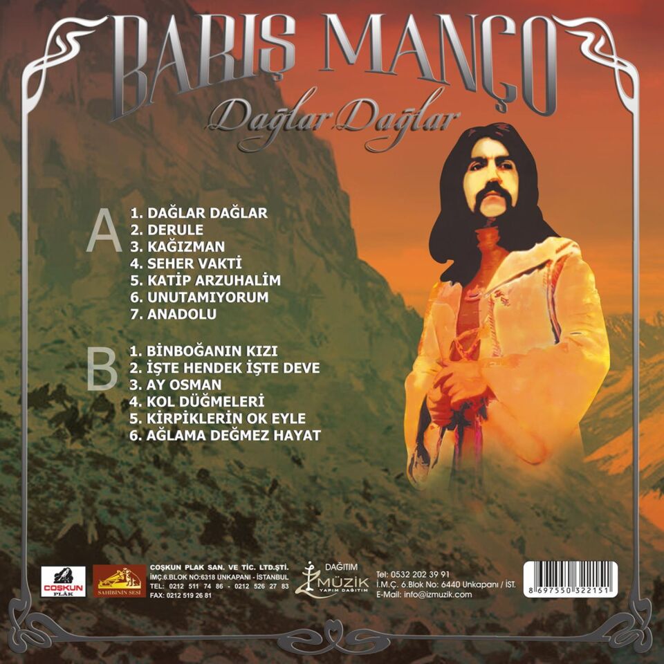 Barış Manço Dağlar Dağlar - Plak