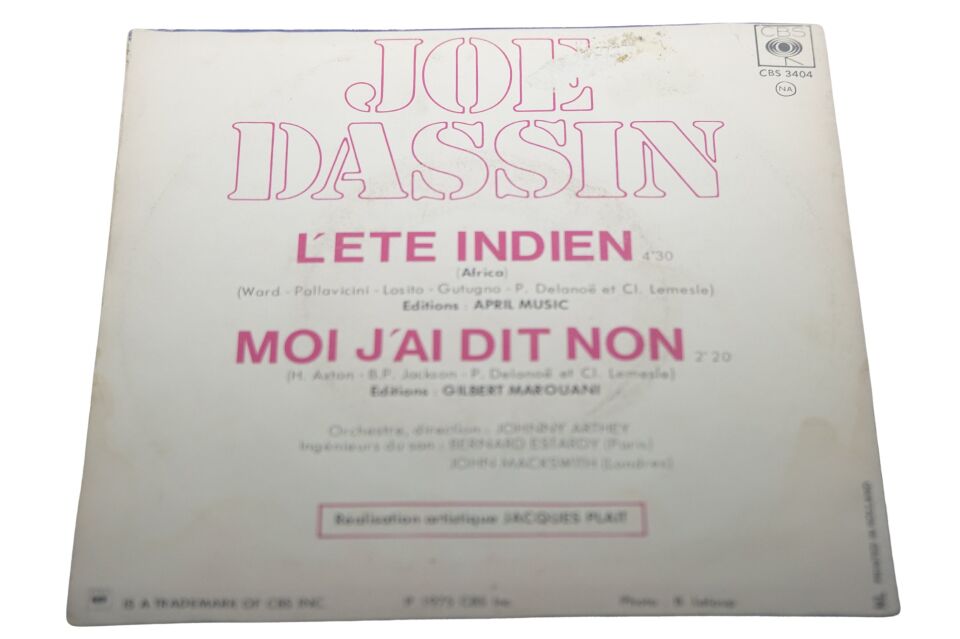 Joe Dassin L'ete Indien (Africa) - Plak