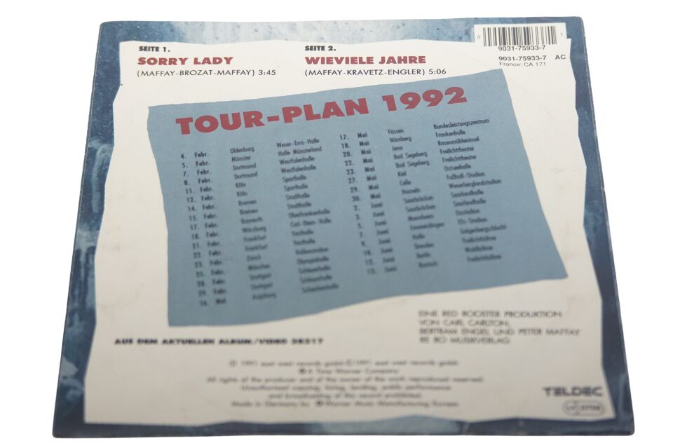 Peter Maffay Sorry Lady - Plak