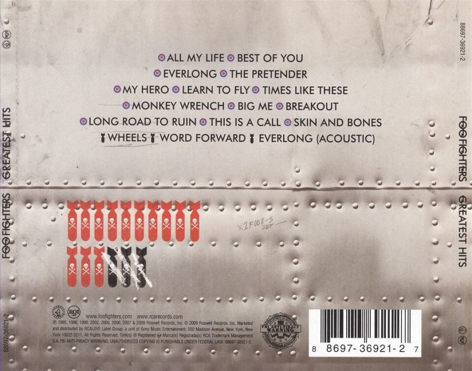 Foo Fighters Greatest Hits - Plak