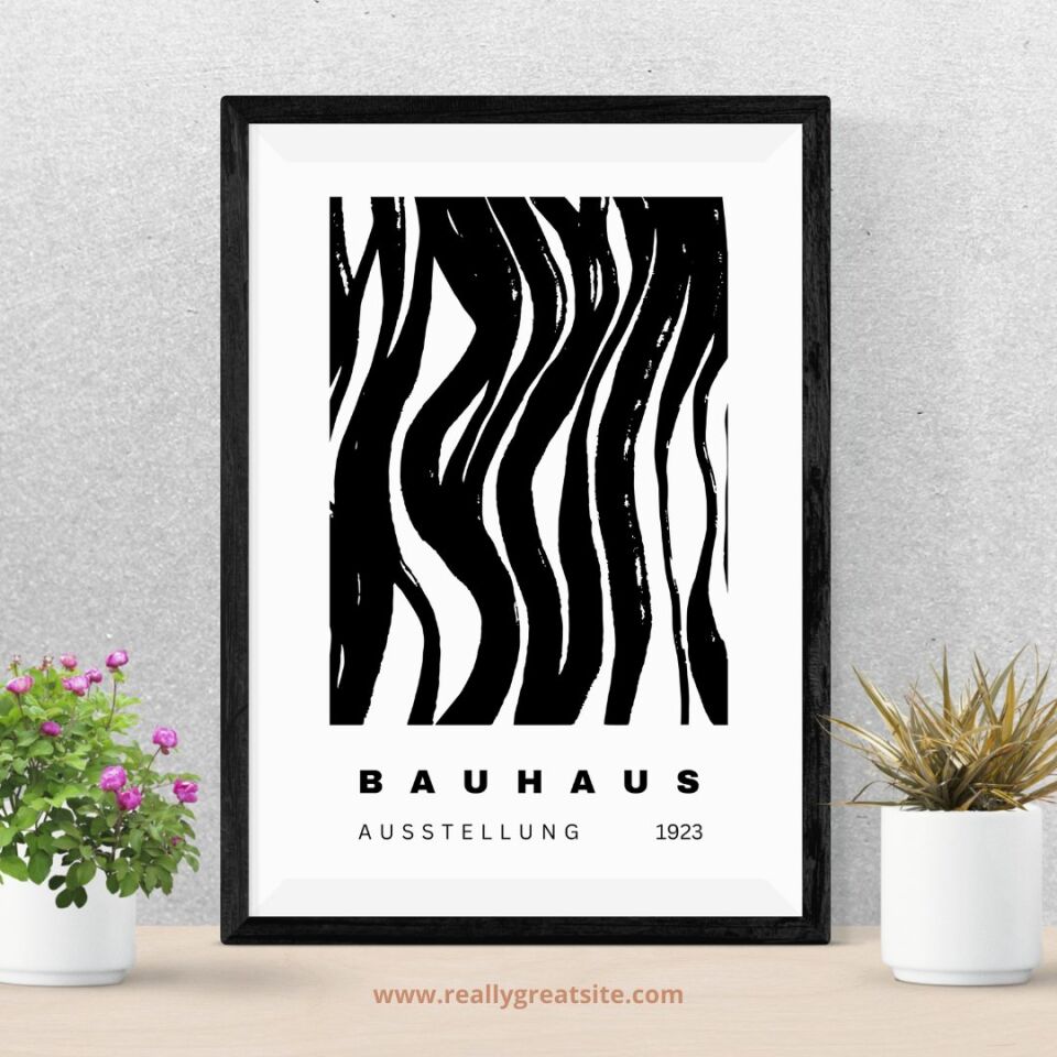 Siyah Beyaz Şekiller Duvar Tablosu Çerçeveli 2'li Set