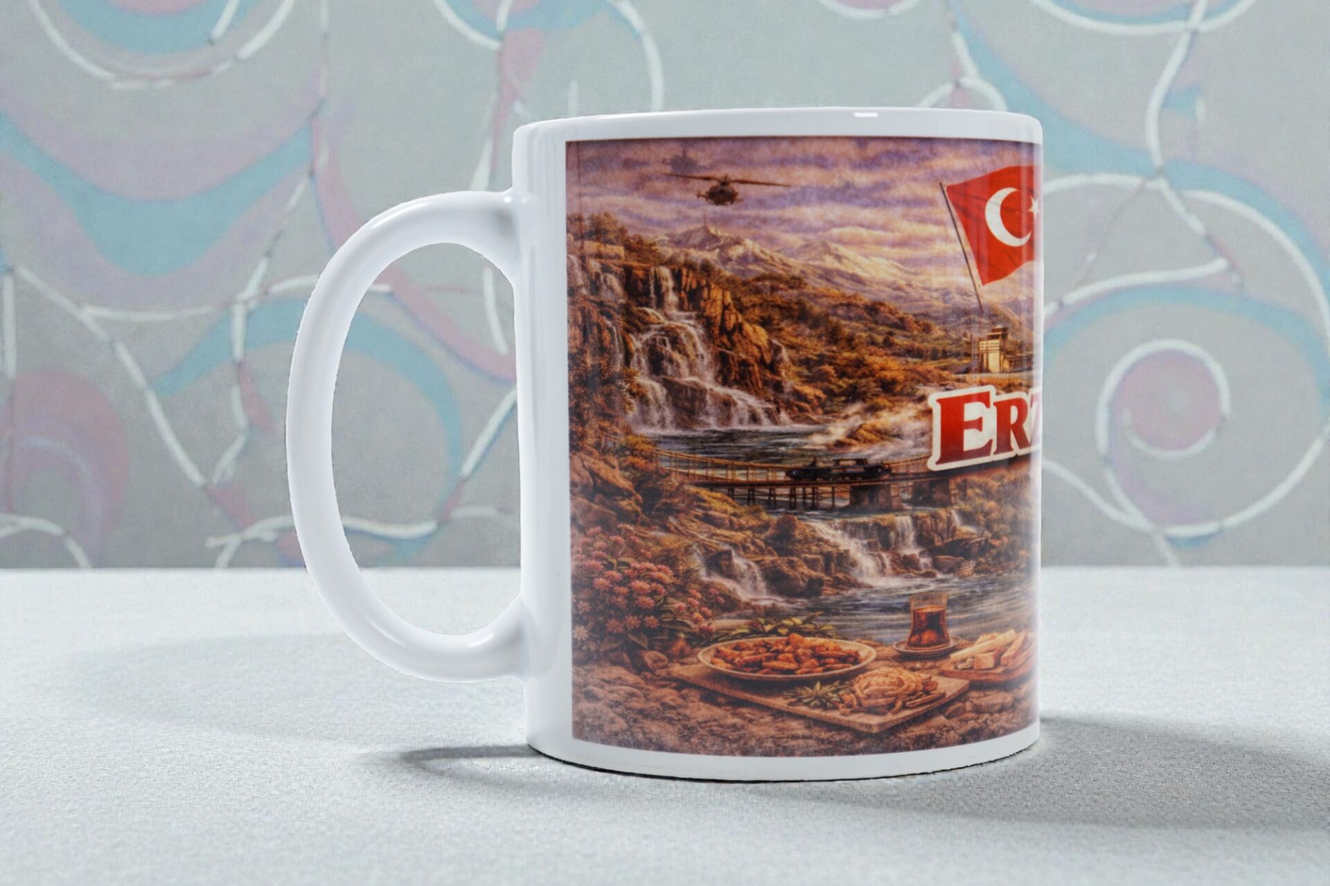 Erzincan Temalı Süblimasyon Kupa Bardak – Doğanın Gücü ve Anadolu’nun Sesi