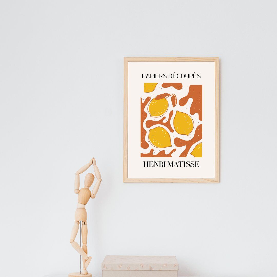 Henri Matisse Dekorları Duvar Tablosu Çerçeveli 2'li Set Ahşap - 21 x 30
