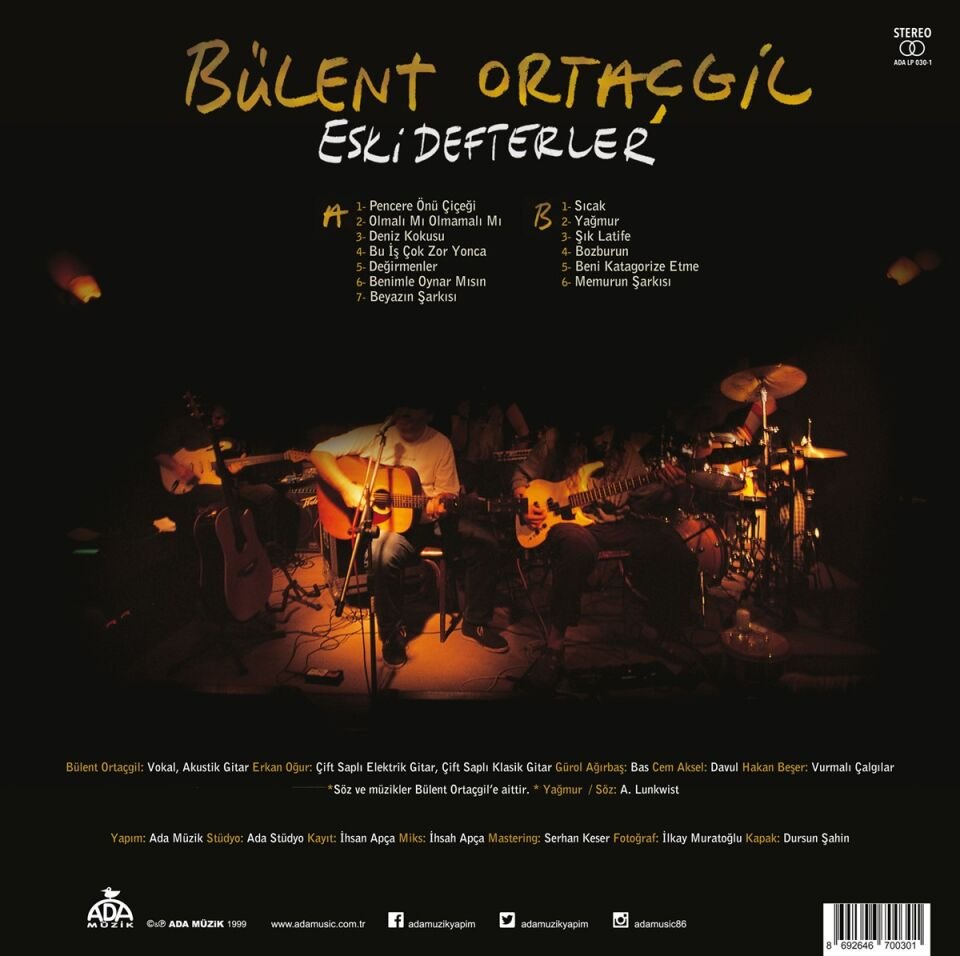 Bülent Ortaçgil Eski Defterler - Plak