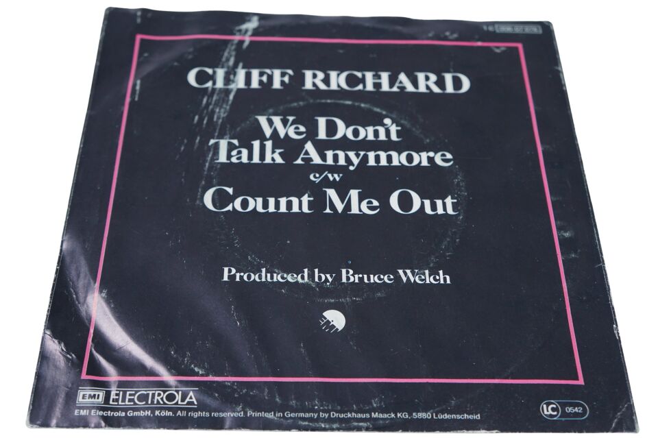 Cliff Richard We Don't Talk Anymore - Plak