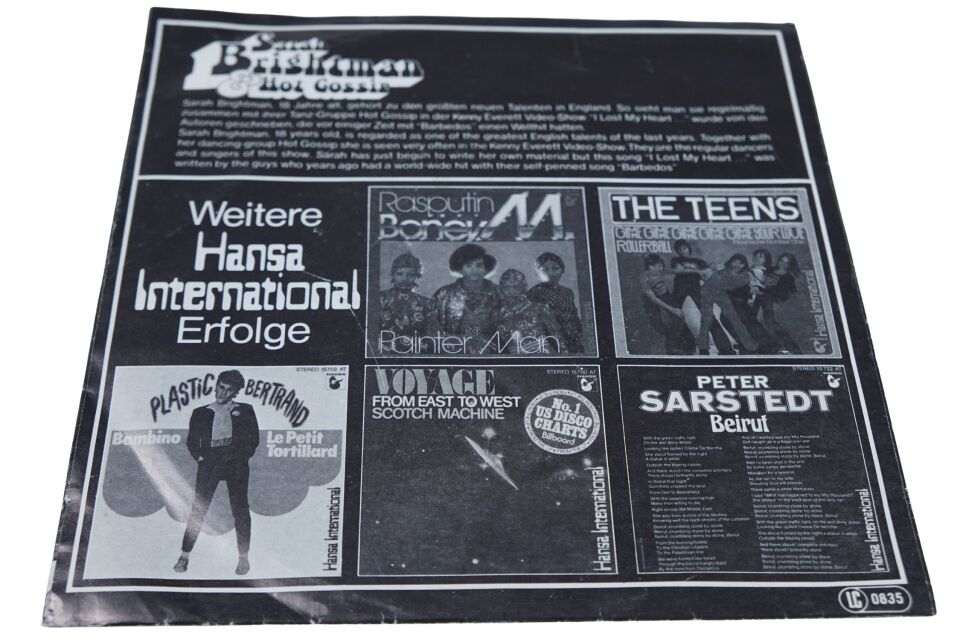 Sarah Brightman Hot Gossip  I Lost My Heart To A Starship Trooper - Plak