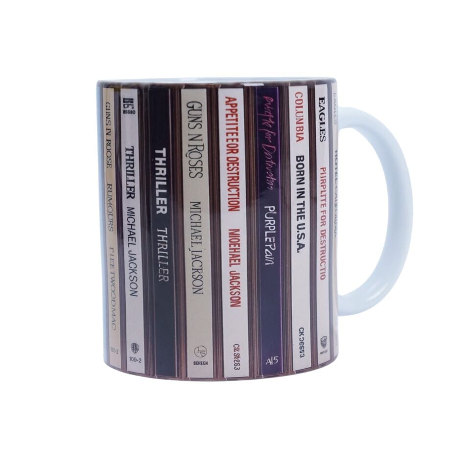 Retro CD Tasarımlı Kupa Bardak