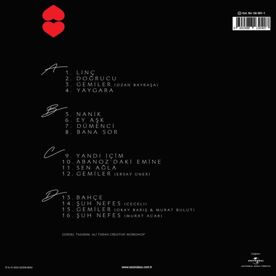 Sezen Aksu Paşa Gönül Şarkıları - Kırmızı Baskı 2 LP