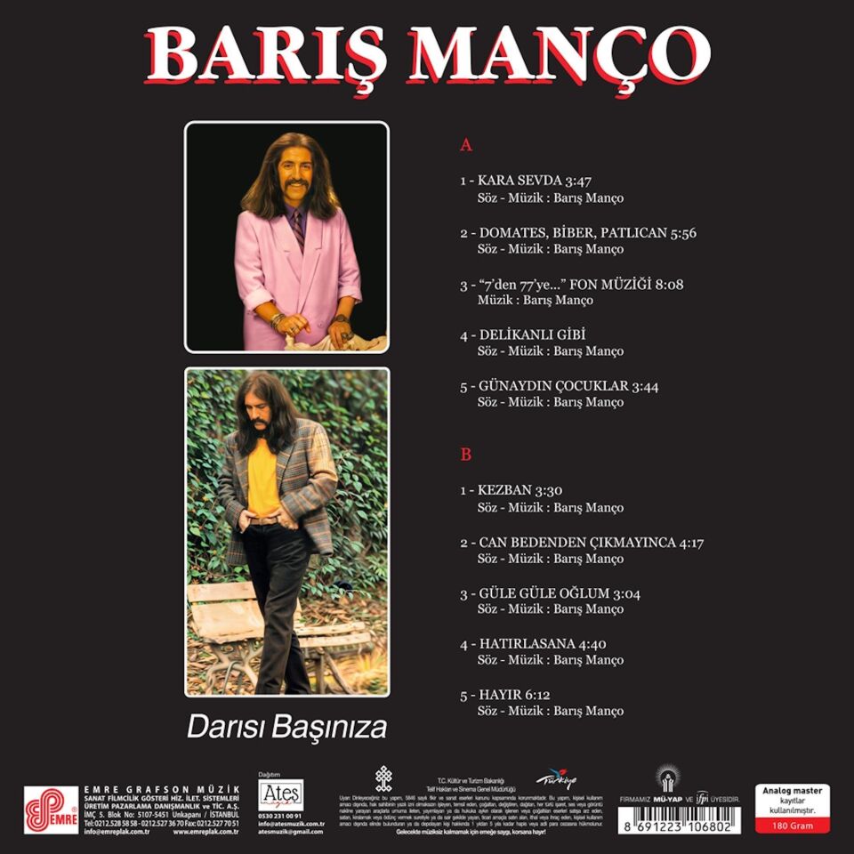 Barış Manço Darısı Başınıza - Plak