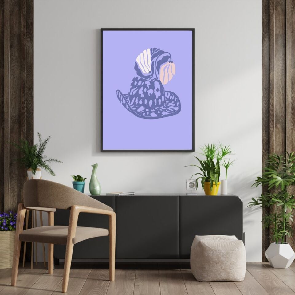 Leylaklar Duvar Tablosu Çerçeveli 3'lü Set Siyah - 21 x 30