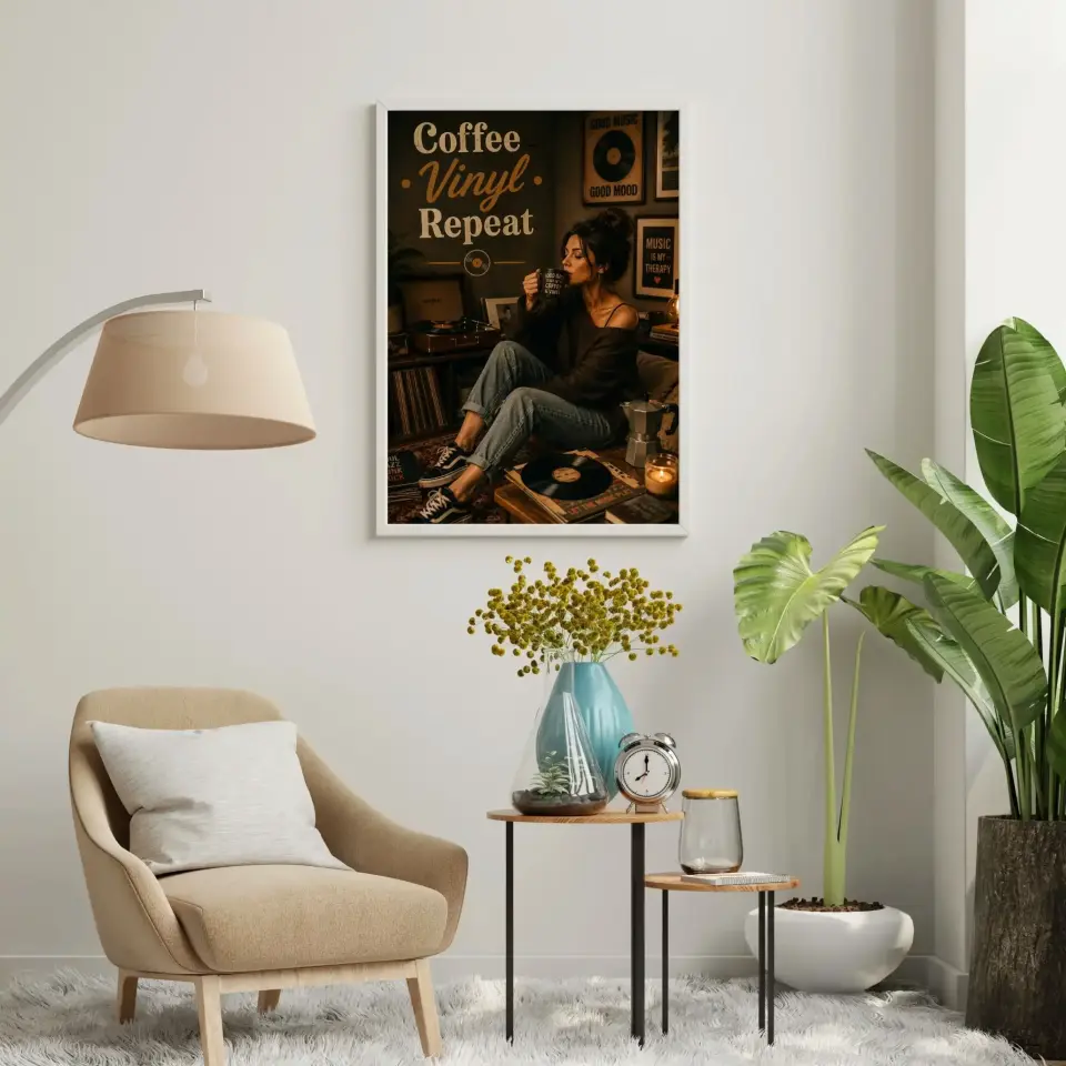 Plak Hikayeleri Kolleksiyonu Yavaş Sabahlar Beyaz - 21 x 30