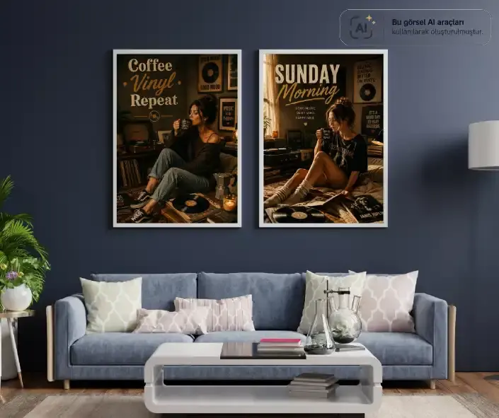 Plak Hikayeleri Kolleksiyonu Yavaş Sabahlar Beyaz - 21 x 30