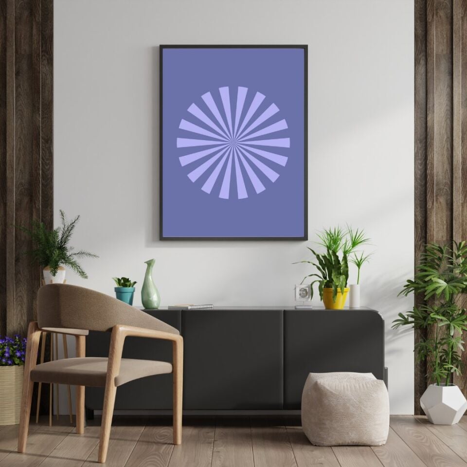 Leylaklar Duvar Tablosu Çerçeveli 3'lü Set Siyah - 35 x 50