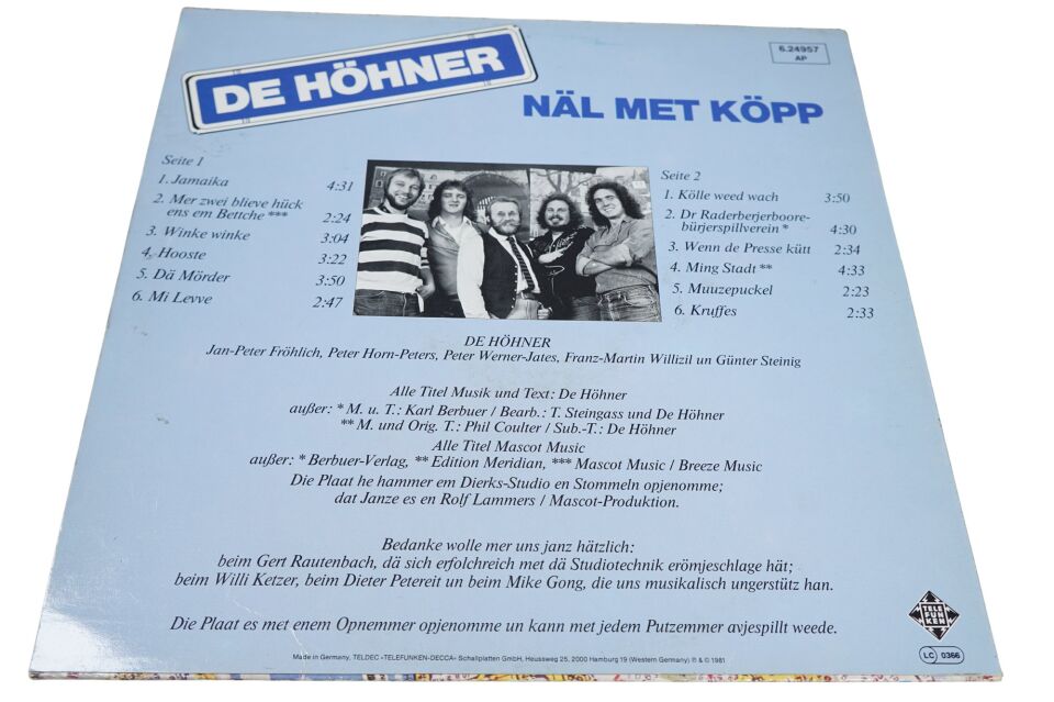 De Höhner Näl Met Köpp - Plak