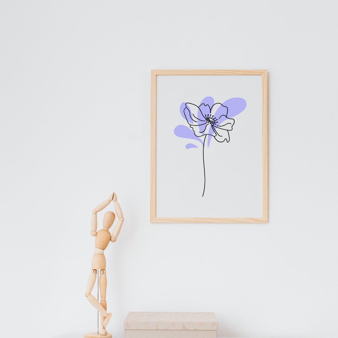 Mavinin Büyüsü Picasso Duvar Tablosu Çerçeveli 3'lü Set